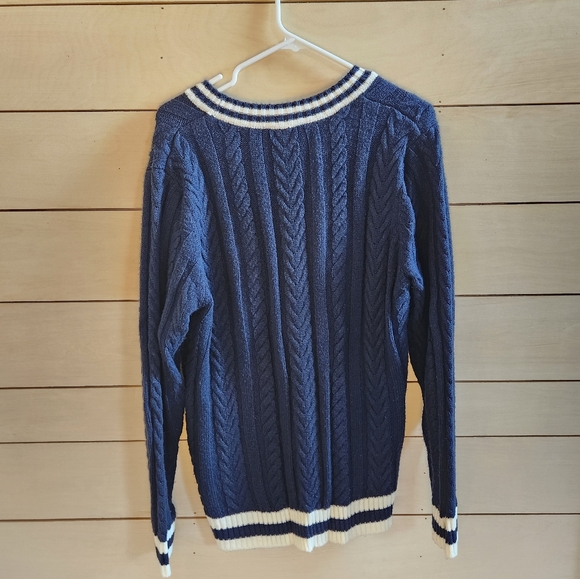 Navy blue varsity sweater - Picture 2 of 2